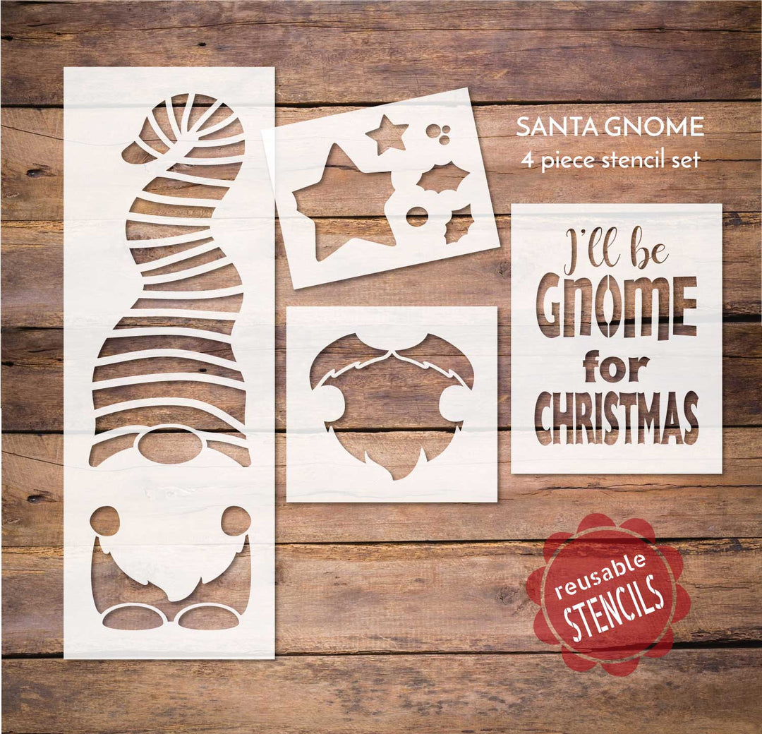 WallCutz  Santa Gnome -Porch Christmas Stencil Stencil