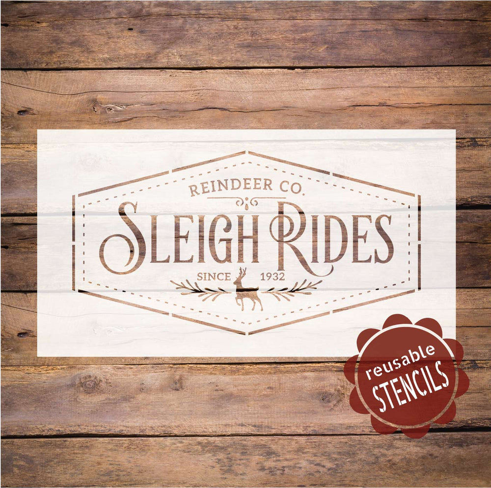 WallCutz  Sleigh Rides Stencil Stencil