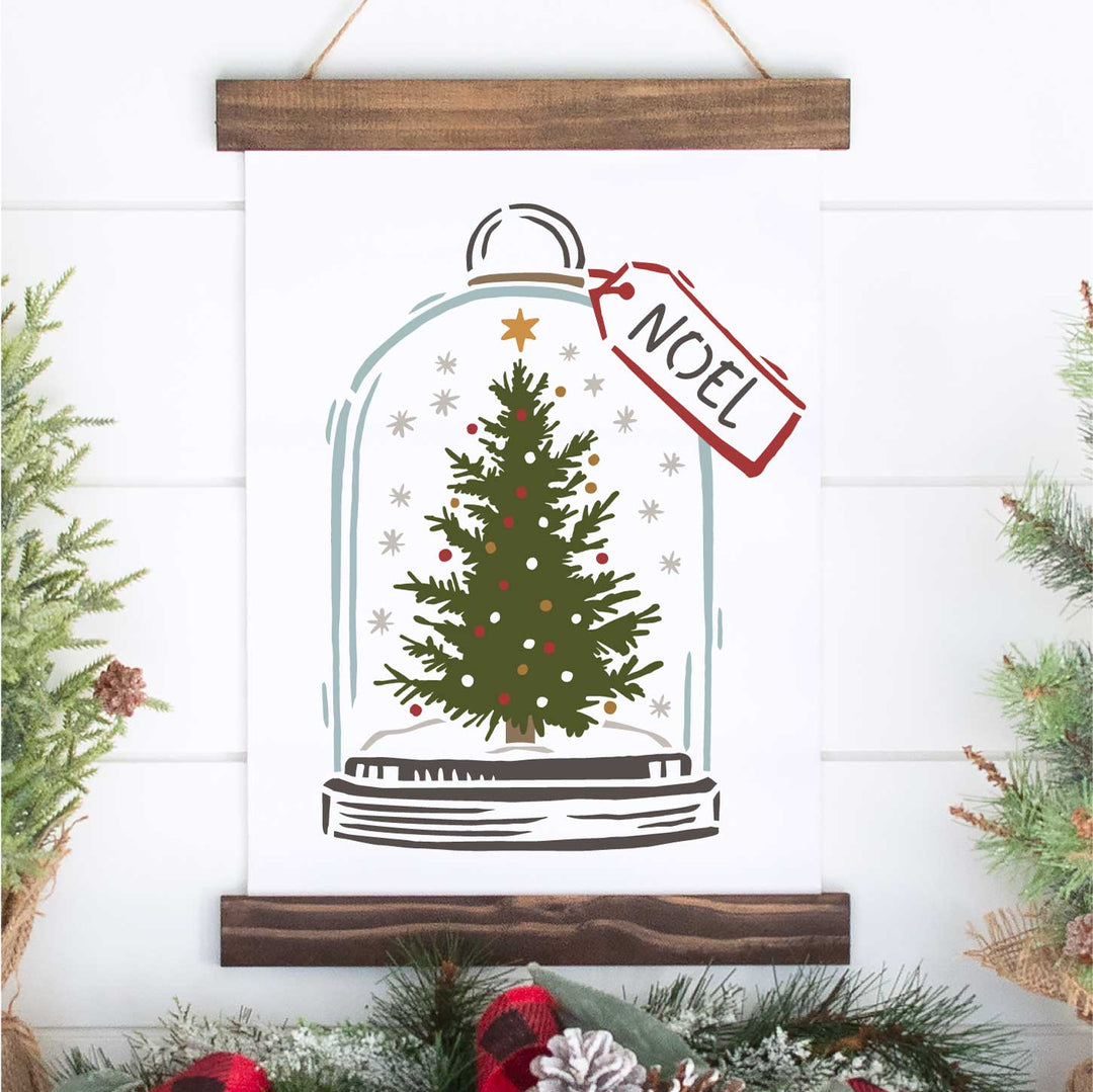 WallCutz  Snowglobe Stencil Bundle / with 2 designs Stencil