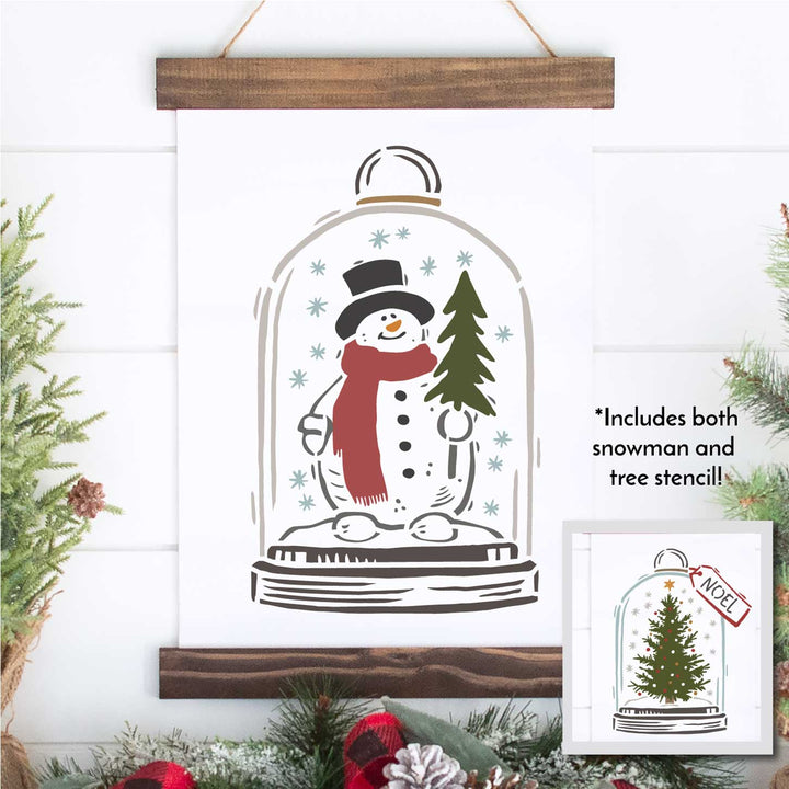 WallCutz  Snowglobe Stencil Bundle / with 2 designs Stencil