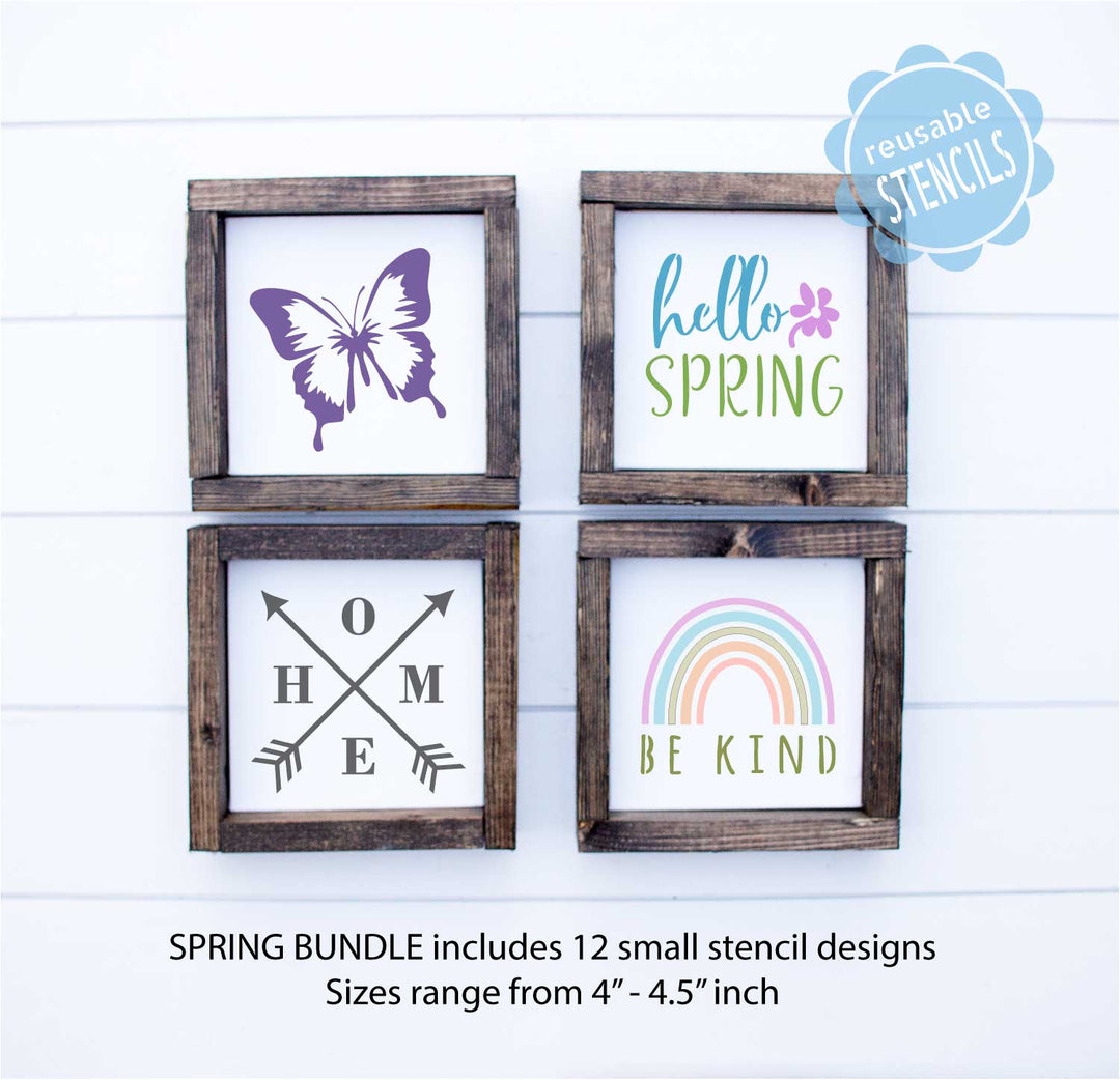 WallCutz  Spring Sample Pack - 12 pc stencil bundle Stencil