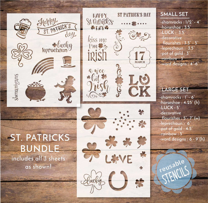 WallCutz  St. Patrick's Day - Stencil Bundle Stencil