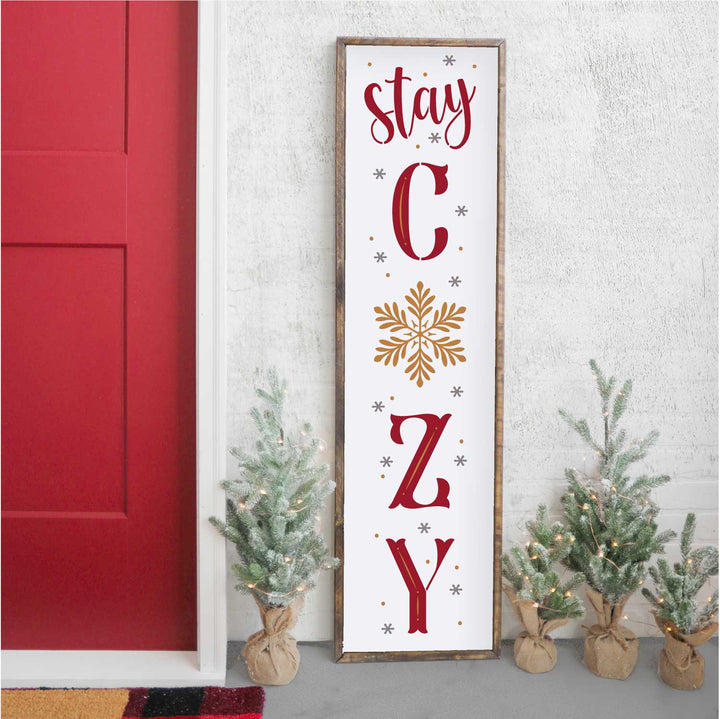 WallCutz  Stay Cozy / Winter Porch Stencil Stencil