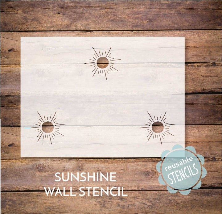 WallCutz  Sunshine Wall Pattern Stencil Stencil