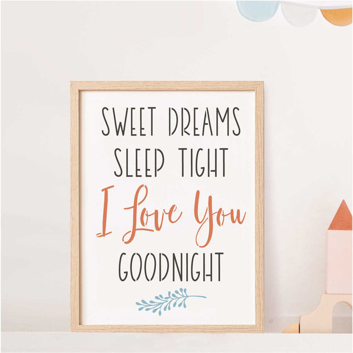 WallCutz  Sweet Dreams Goodnight / Nursery Stencil Stencil