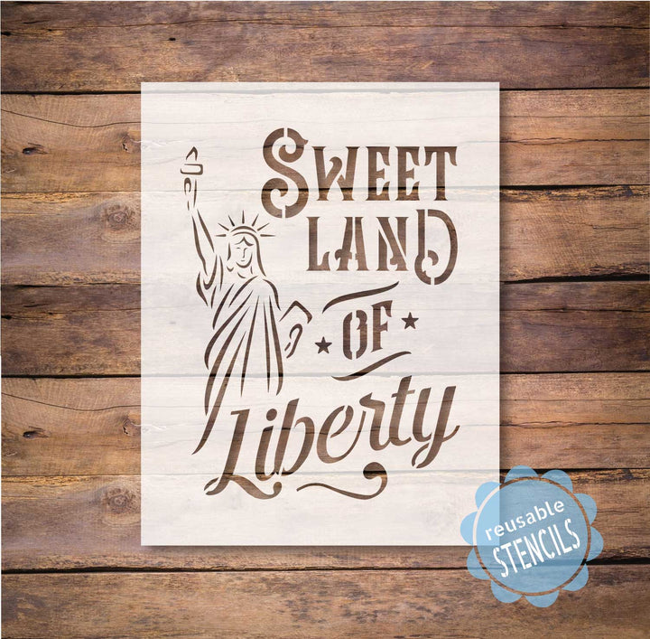 WallCutz  Sweet Land of Liberty / Patriotic Stencil Stencil