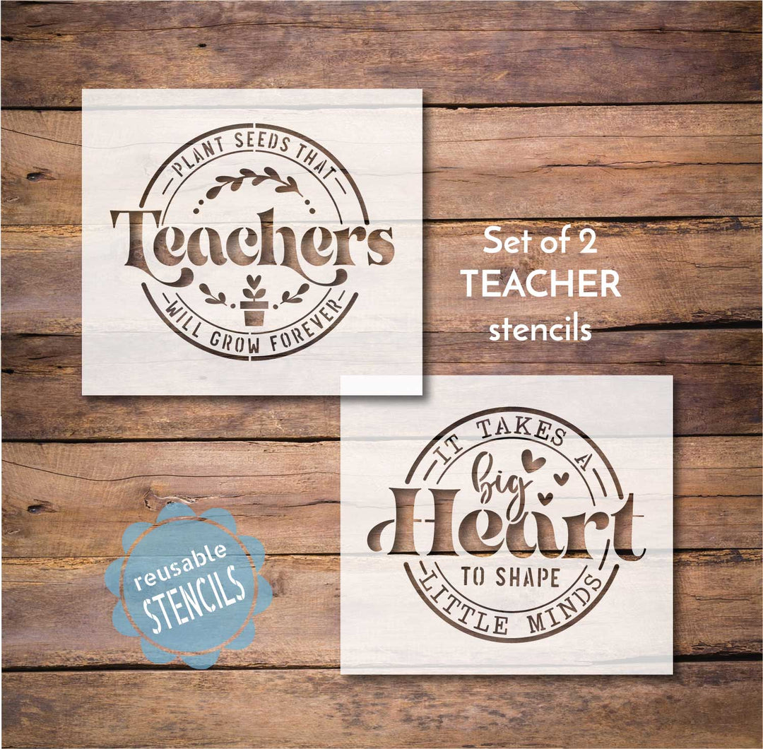 WallCutz  Teacher Bundle / Back to School Stencils Stencil