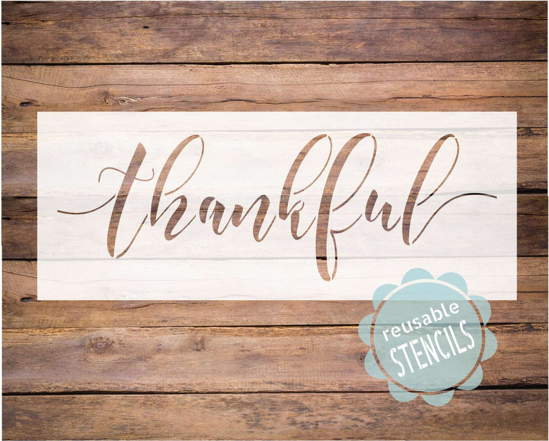 WallCutz  Thankful Stencil Stencil