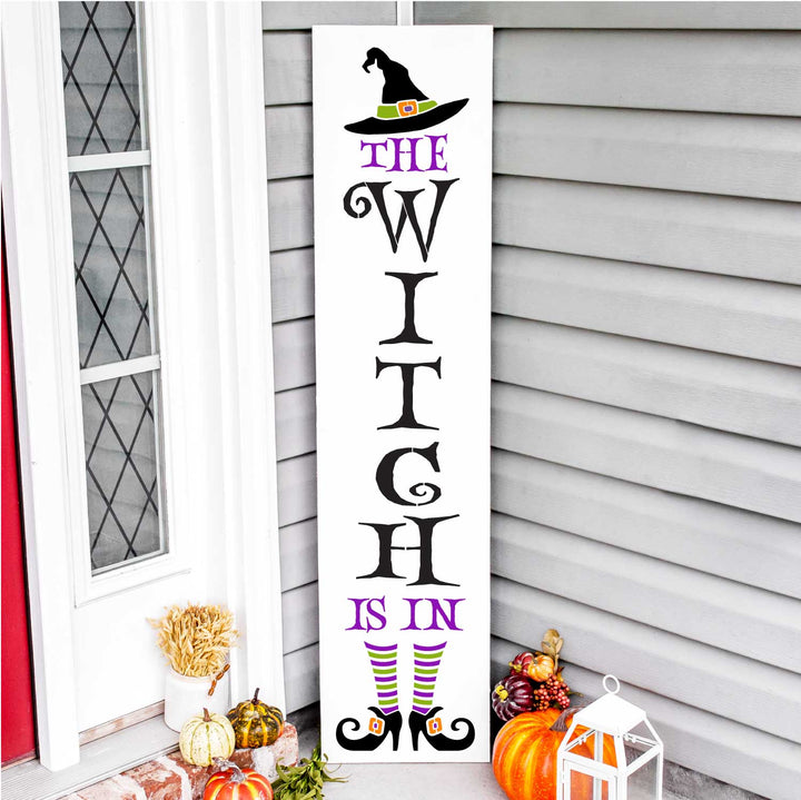 WallCutz  The Witch Is In / Halloween Porch Stencil Stencil