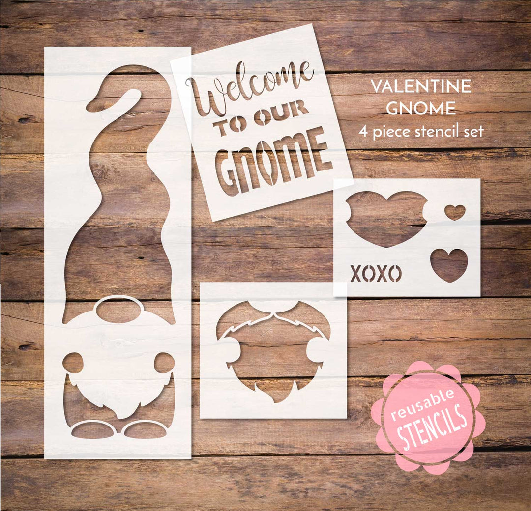 WallCutz  Valentine Gnome - Porch stencil Stencil