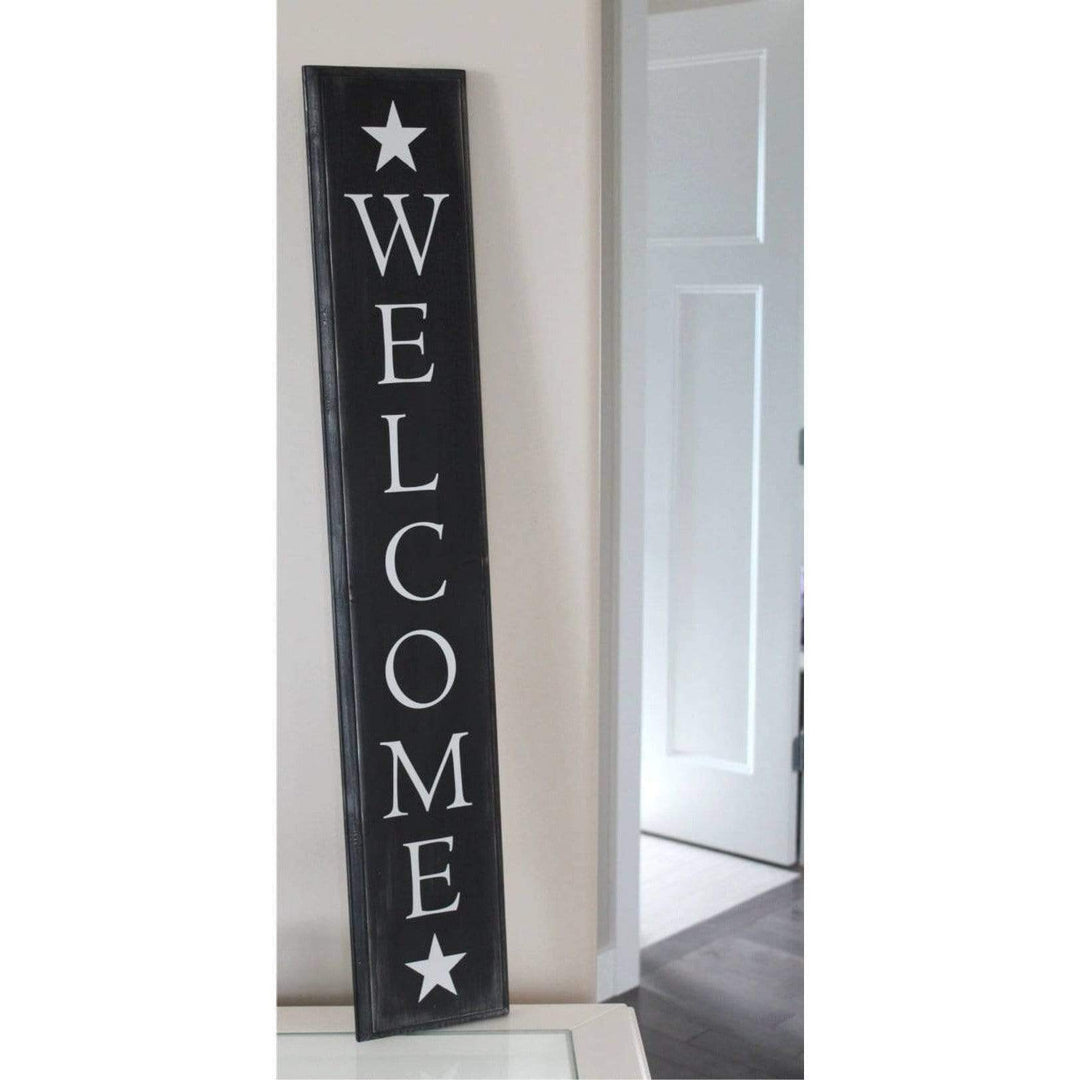 WallCutz  Welcome Porch Stencil - with stars Stencil