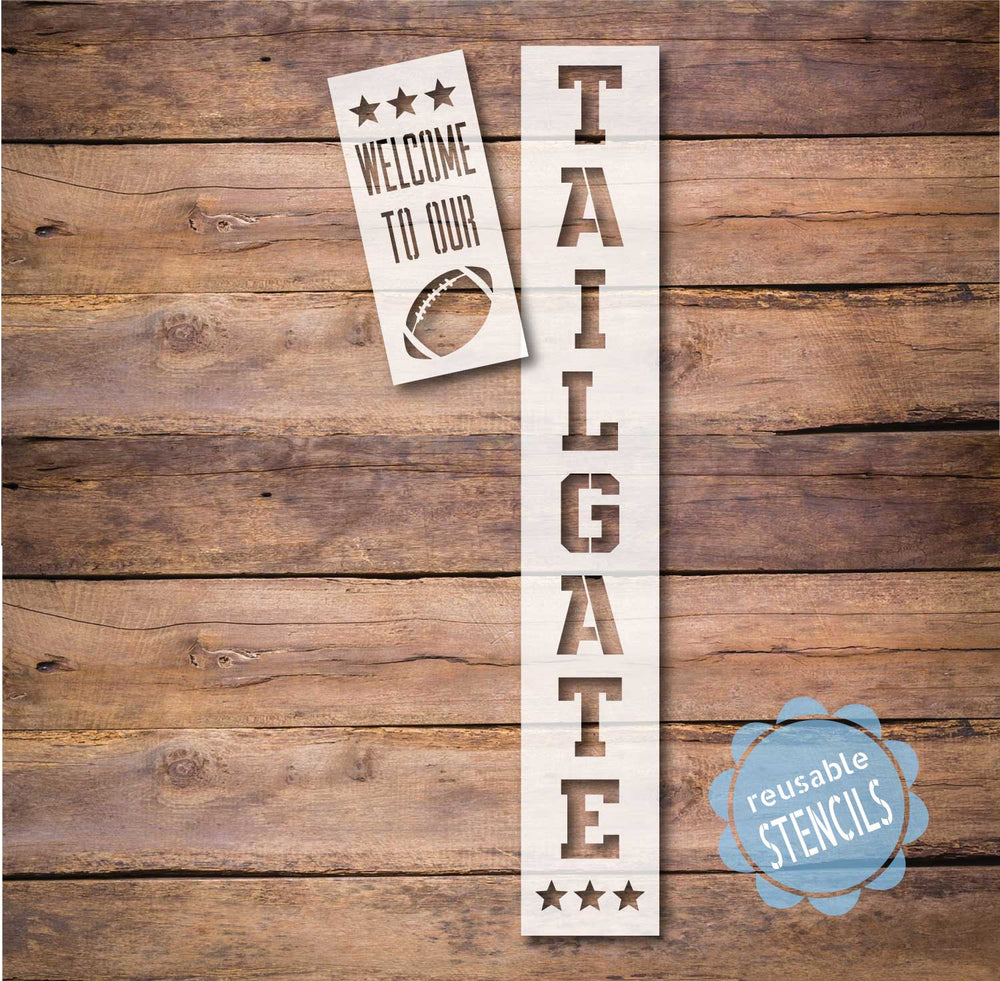 WallCutz  Welcome Tailgate / Football Porch Stencil Stencil