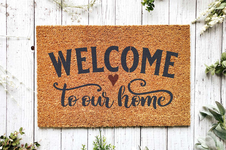 WallCutz  Welcome to our Home / Door Mat Stencil Stencil