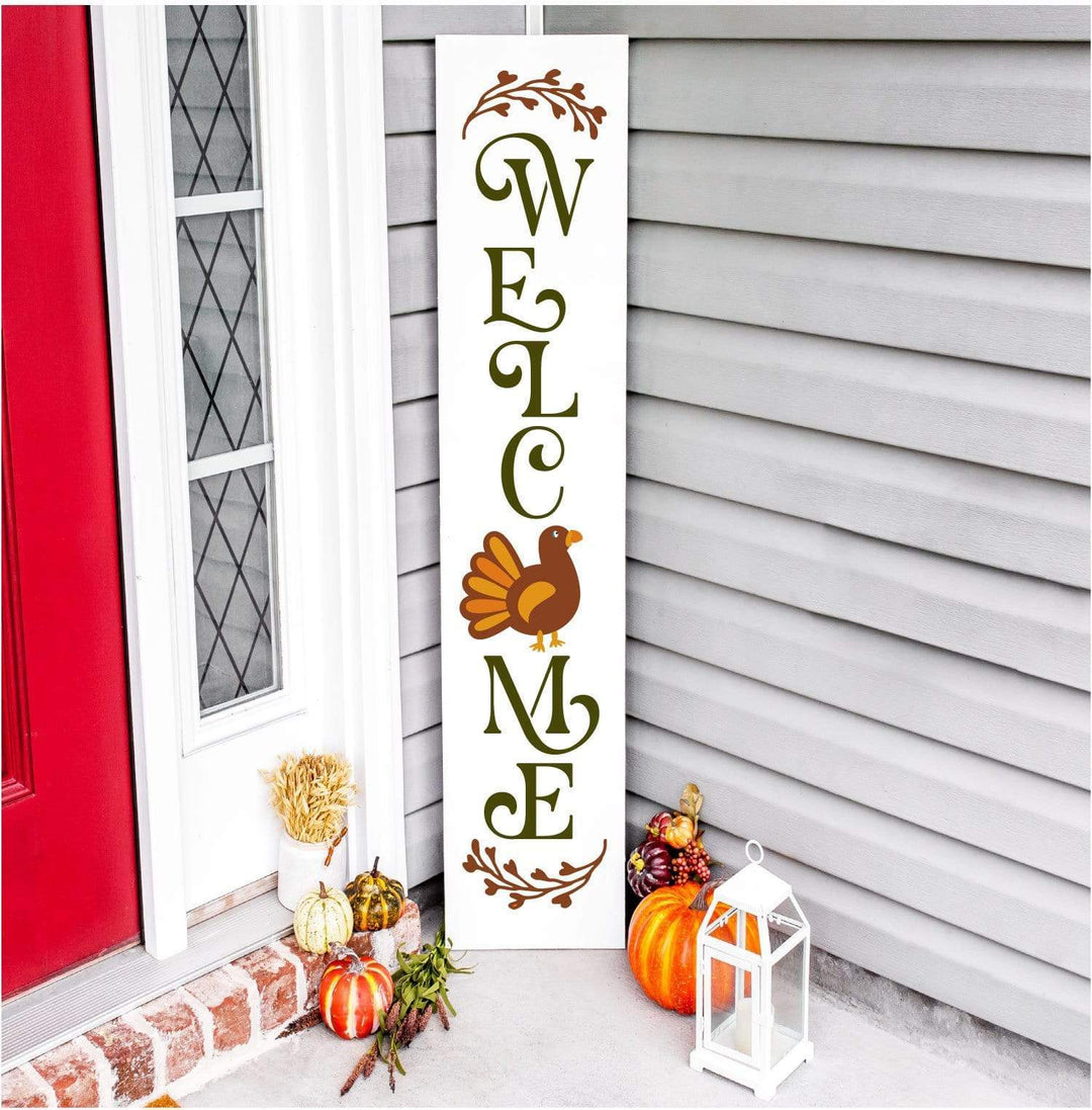 WallCutz  Welcome Turkey - Thanksgiving Porch Stencil Stencil