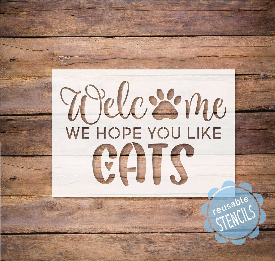 WallCutz  Welcome we hope you like CATS paw print stencil Stencil