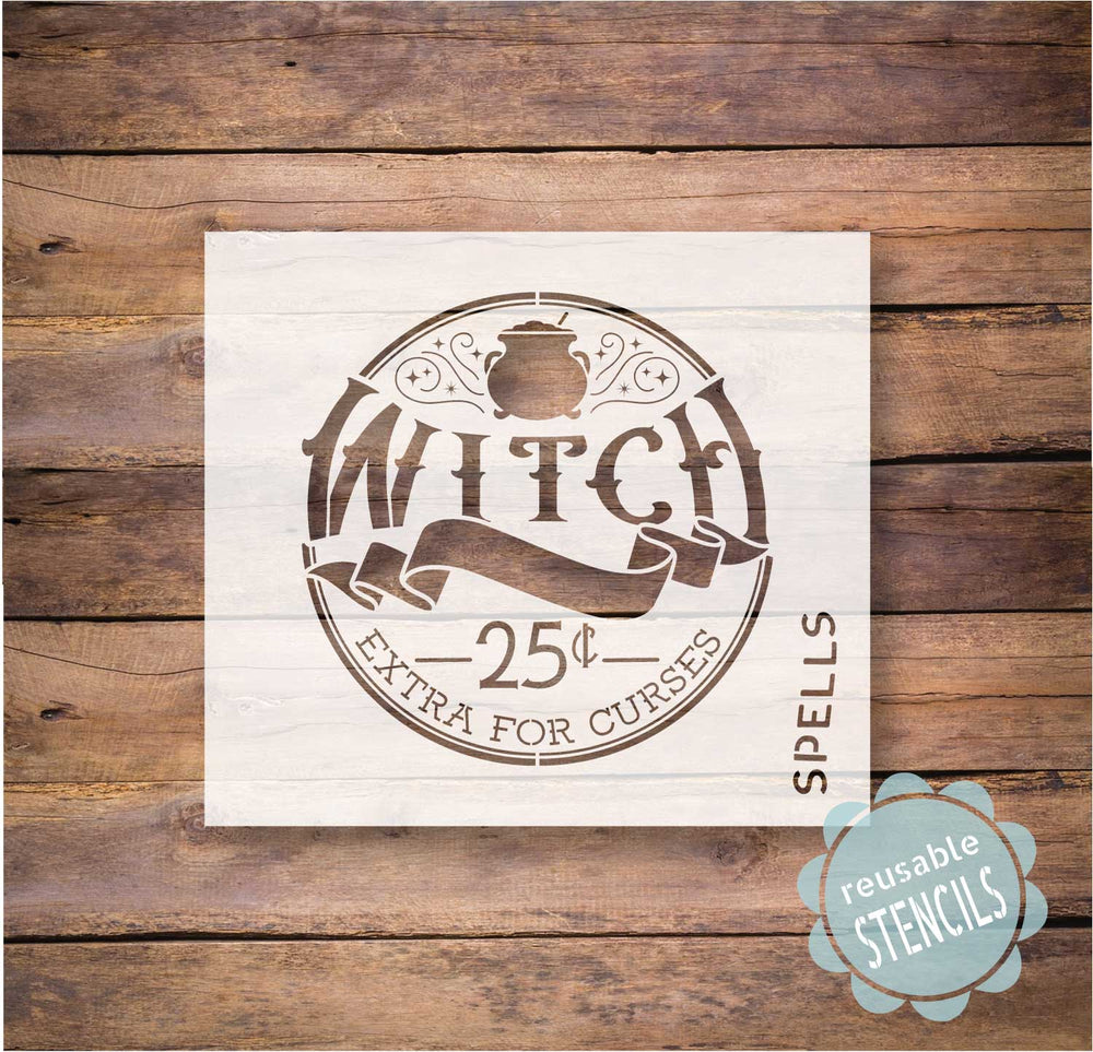 WallCutz  Witch Spells - halloween stencil Stencil