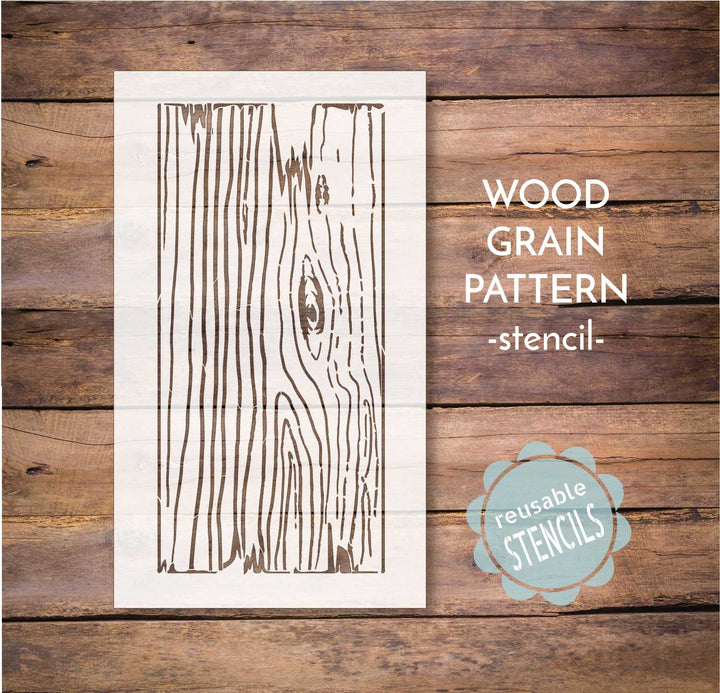 WallCutz  Wood Grain Pattern Stencil Stencil