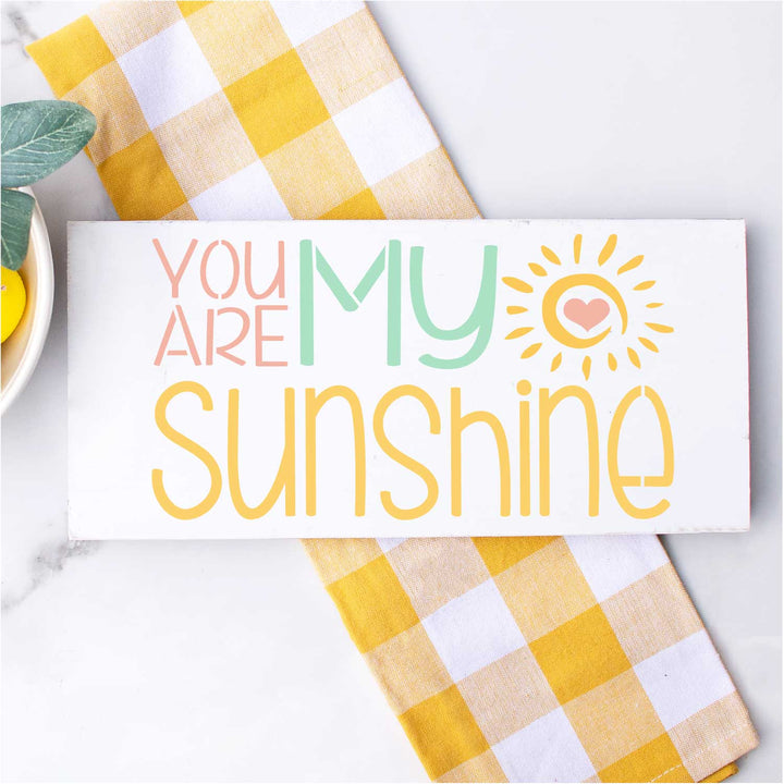 WallCutz  You Are My Sunshine / Spring stencil Stencil