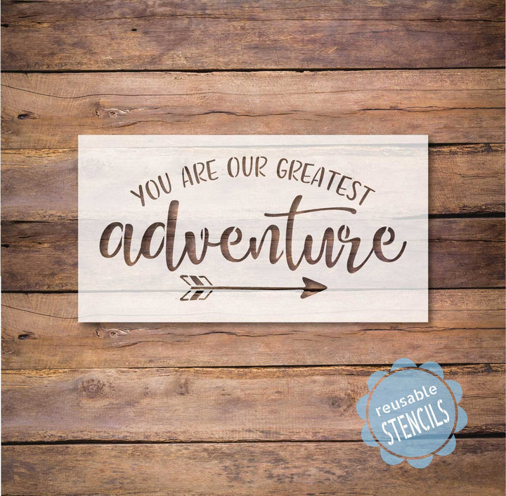 WallCutz  You Are Our Greatest Adventure / Nursery Stencil Stencil