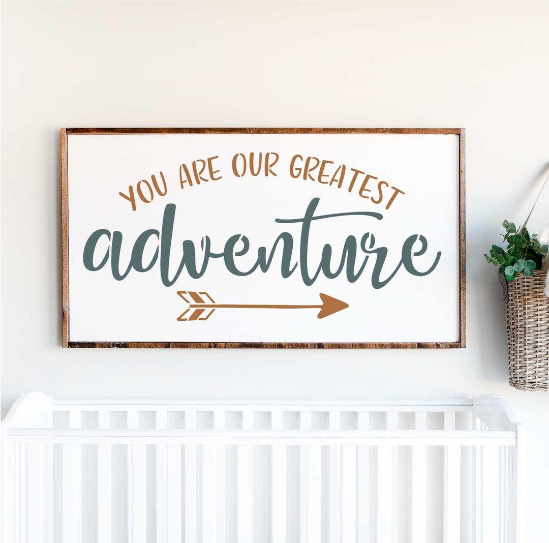 WallCutz  You Are Our Greatest Adventure / Nursery Stencil Stencil